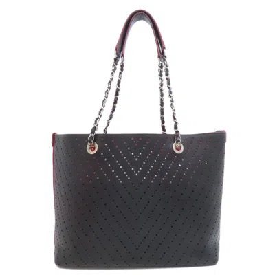 Pre-owned Chanel Black Leather Tote Bag ()