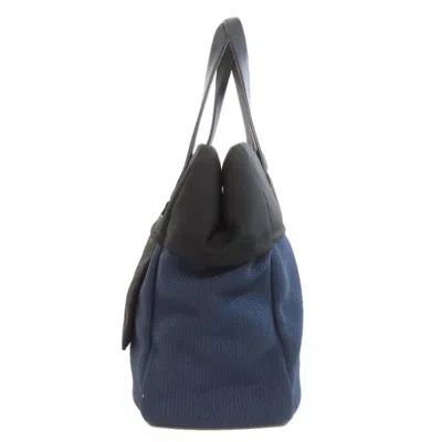 Pre-owned Chanel Black Navy Nylon Tote Bag ()