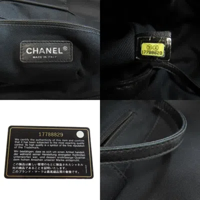Pre-owned Chanel Black Navy Nylon Tote Bag ()