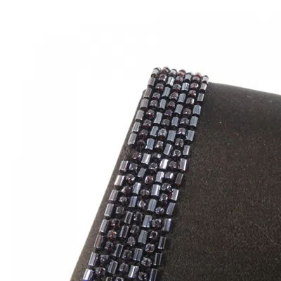 Pre-owned Chanel Brown Satin Beads Shoulder Bag ()