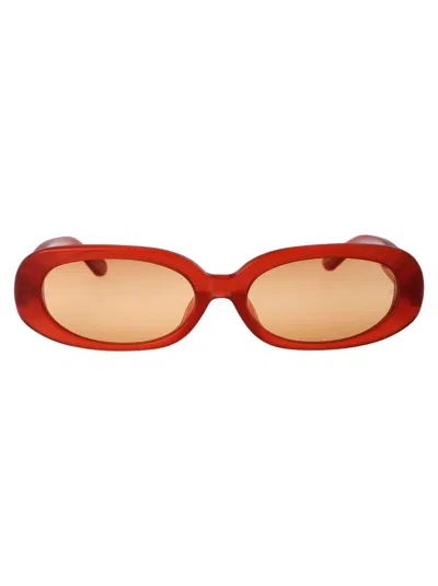 Linda Farrow Teracotta Yellow Gold Orange Gradient Acetate Sunglasses