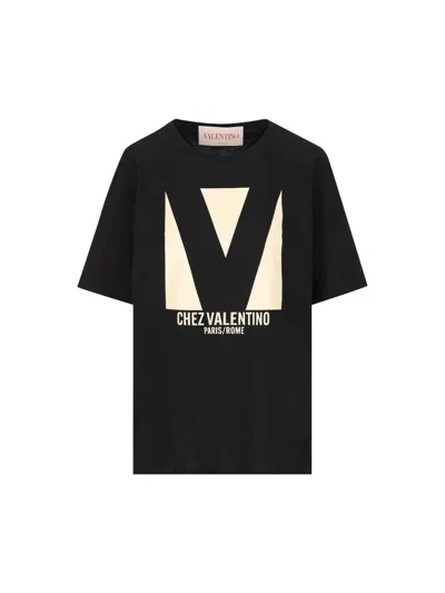 Valentino Cotton Crew Neck T-shirt Drop Shoulder