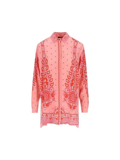 Etro Printed Button-up Silk Shirt