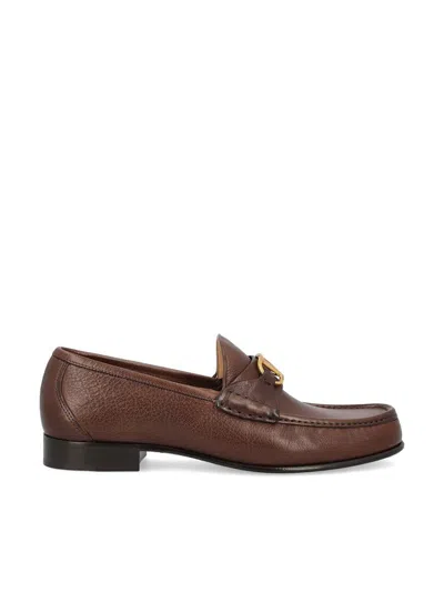 Valentino Loafers Leather Gold-tone Hardware