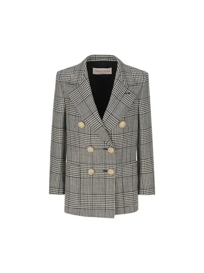 Valentino Garavani Houndstooth Double-breasted Jacket