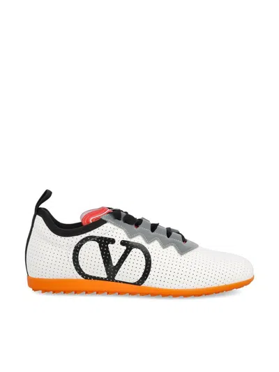 Valentino Chromathon Low-top Sneakers In Perforated Leather