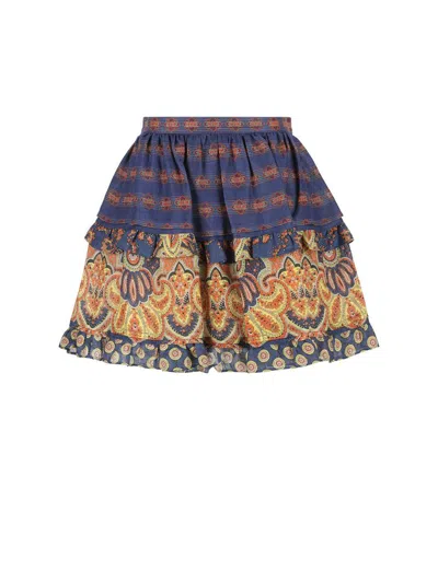 Valentino Skirt In Lino Paisley Medaglioni Voyage Imaginaire