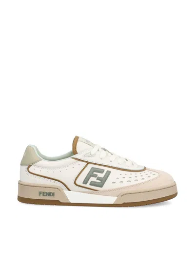 Fendi Match Leather Sneakers