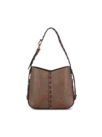 Etro Vulcano Medium Canvas Shoulder Bag