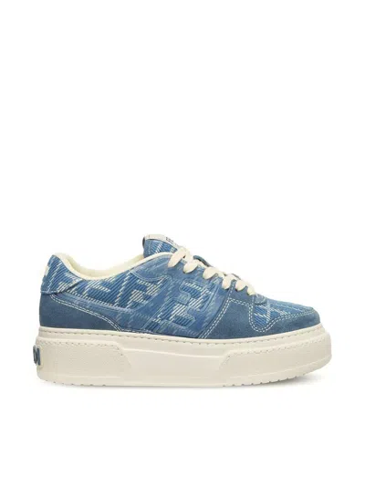 Fendi Low-top Sneakers With Contrast Stitching And Platform Sole