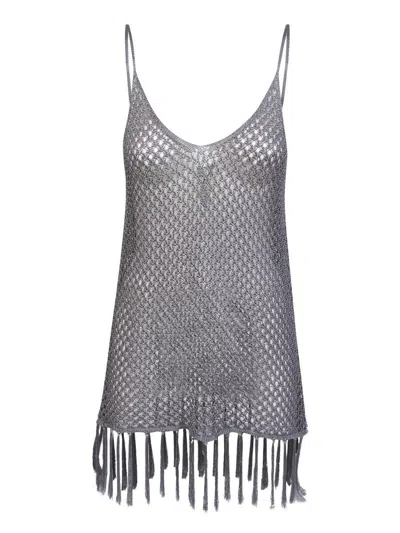 Dodo Bar Or Mesh Grey Top