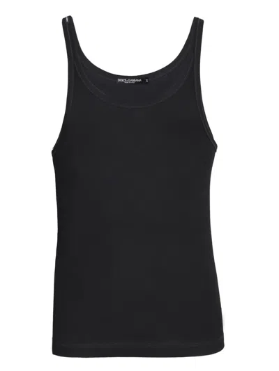 Dolce & Gabbana Fine-rib Washed Cotton Singlet