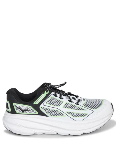 Hoka Breathable Mesh White Sneakers With Cushioned Sole