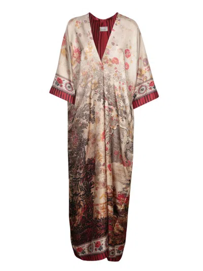 Pierre-louis Mascia Pierre Louis Mascia Printed Silk Long Dress