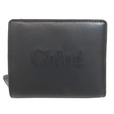 Pre-owned Chloé Black Leather Wallet (bi-fold) ()