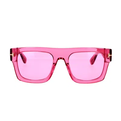 Tom Ford Fausto Square Semi-transparent Acetate Sunglasses