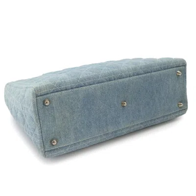 Pre-owned Dior Christian  Blue Denim Handbag Shoulder Bag ()