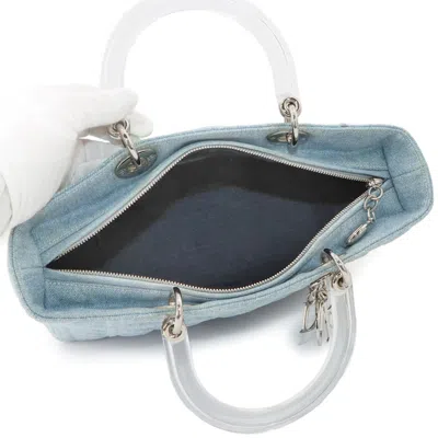Pre-owned Dior Christian  Blue Denim Handbag Shoulder Bag ()
