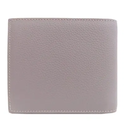 Pre-owned Dior Christian  Gray Leather Wallet (bi-fold) ()