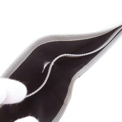 Pre-owned Dior Christian  Gray Leather Wallet (bi-fold) ()