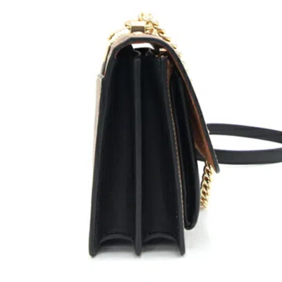 Pre-owned Coach Signature Beige Black Pvc Leather Shoulder Bag ()