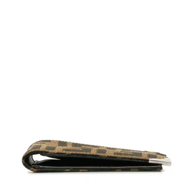 Pre-owned Fendi Brown Canvas Bill Wallet (bi-fold) ()