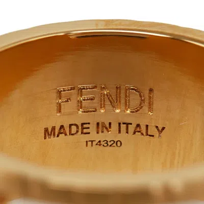 Pre-owned Fendi Gold Band Ring ()