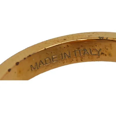 Pre-owned Fendi Gold Pink Band Ring () In Multi