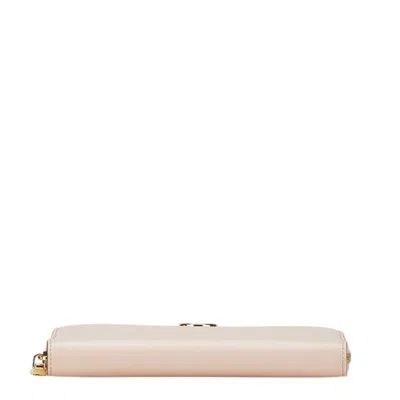 Pre-owned Fendi Pink Leather Long Wallet (bi-fold) ()
