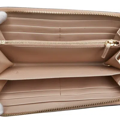Pre-owned Fendi Pink Leather Long Wallet (bi-fold) ()