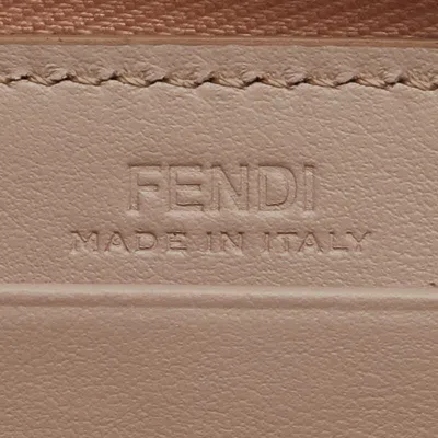 Pre-owned Fendi Pink Leather Long Wallet (bi-fold) ()