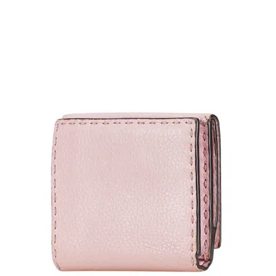 Pre-owned Fendi Pink Leather Wallet (bi-fold) ()
