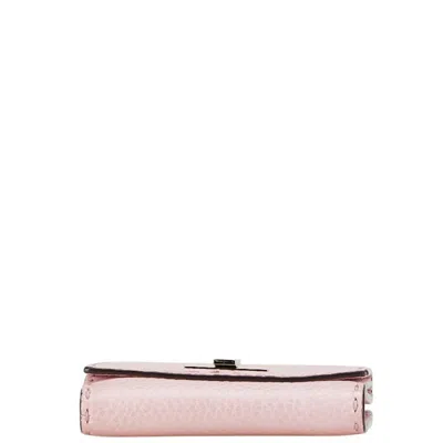 Pre-owned Fendi Pink Leather Wallet (bi-fold) ()