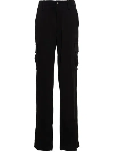 David Koma Satin Cargo Pants Belt Loops