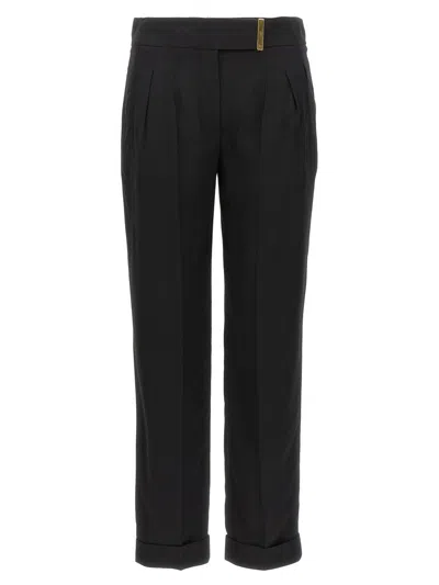 Tom Ford Metal Bar Detailed Straight-leg Pants