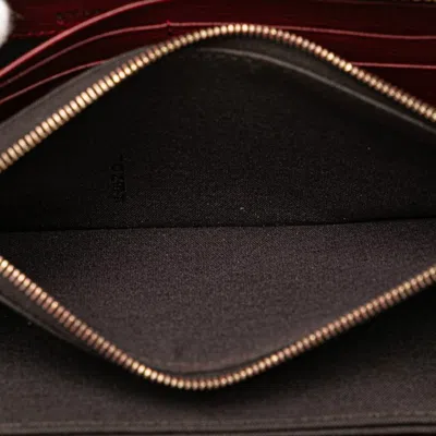 Pre-owned Fendi Red Color Pvc Leather Long Wallet (bi-fold) ()