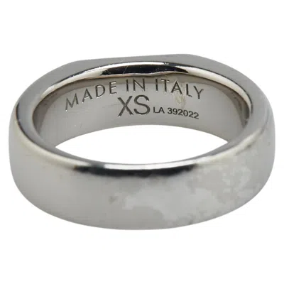 Pre-owned Fendi Silver Metal Band Ring ()