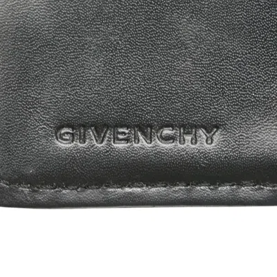 Pre-owned Givenchy Black Gold Canvas Leather Wallet (bi-fold) ()