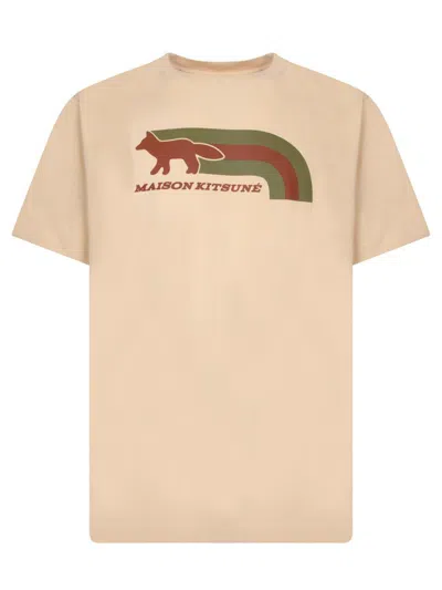 Maison Kitsuné Man T-shirt Sand Size L Cotton