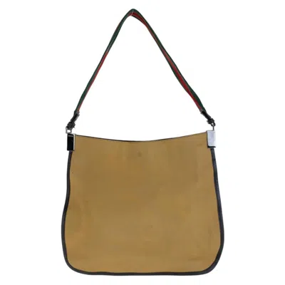 Pre-owned Gucci Beige Camel Canvas Shoulder Bag ()