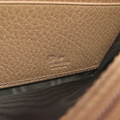 Pre-owned Gucci Beige Leather Long Wallet (bi-fold) ()