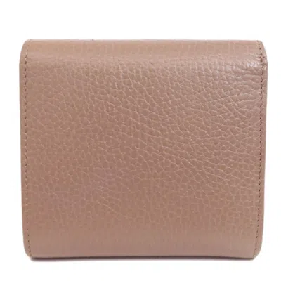 Pre-owned Gucci Beige Leather Wallet (bi-fold) ()