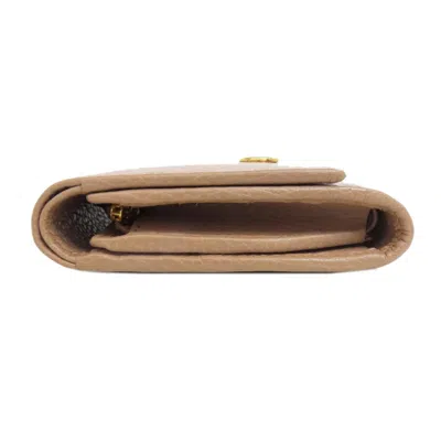 Pre-owned Gucci Beige Leather Wallet (bi-fold) ()
