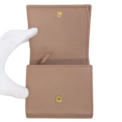 Pre-owned Gucci Beige Leather Wallet (bi-fold) ()