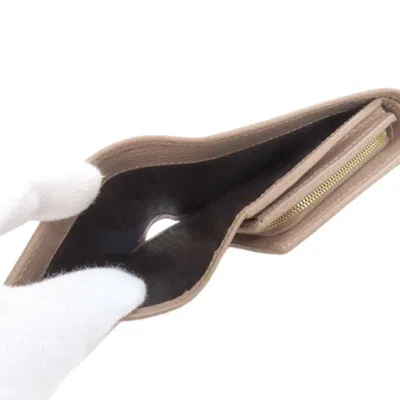 Pre-owned Gucci Beige Leather Wallet (bi-fold) ()