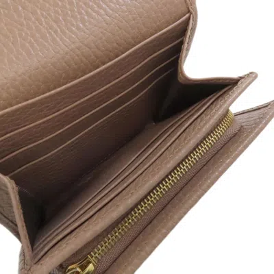 Pre-owned Gucci Beige Leather Wallet (bi-fold) ()