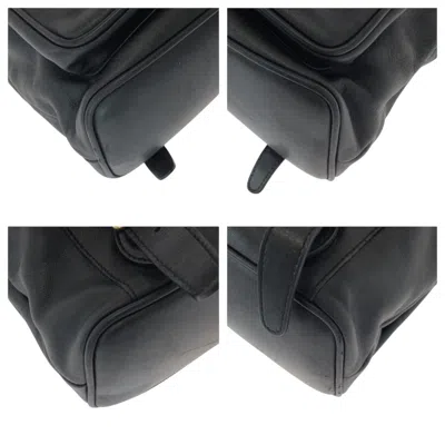 Pre-owned Gucci Black Brown Leather Backpack ()