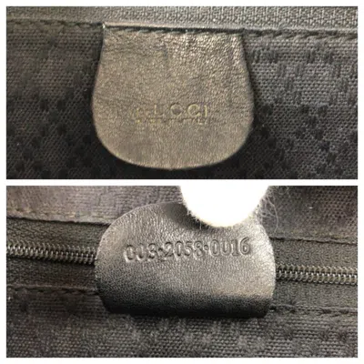Pre-owned Gucci Black Brown Leather Backpack ()