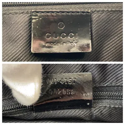 Pre-owned Gucci Black Gg Canvas Leather Shoulder Bag ()