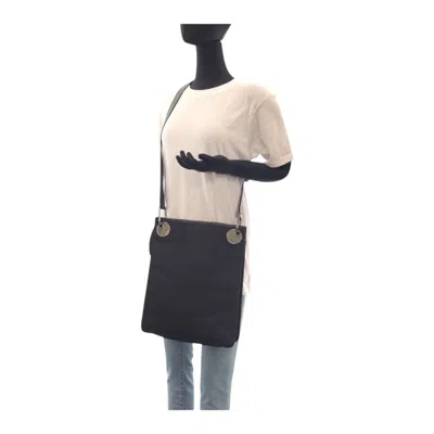 Pre-owned Gucci Black Gg Canvas Leather Pochette Shoulder Bag ()